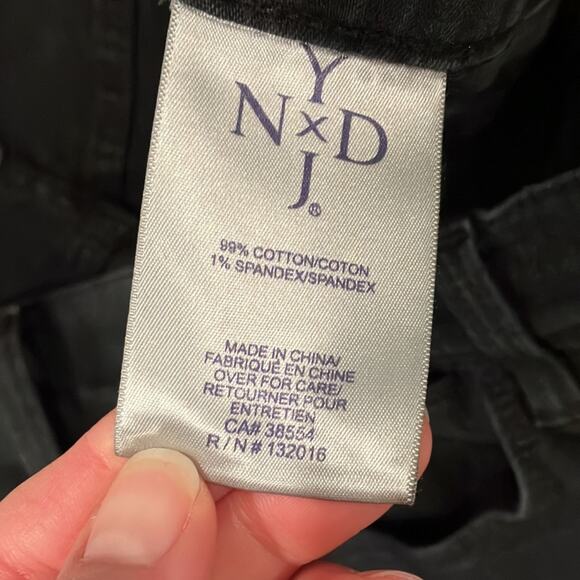 NYDJ Lift Tuck Black Marilyn Straight Embellished  Jeans Size 12 - Picture 4 of 11